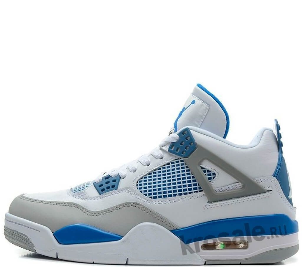 Кроссовки Nike Air Jordan IV 4 Retro White/Blue